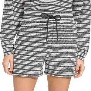 Andrew Marc Women's Heritage Striped Stretch Terry Pull on Short