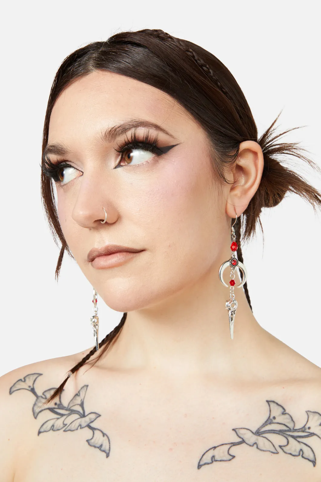 Animal Skull Beaded Earrings
