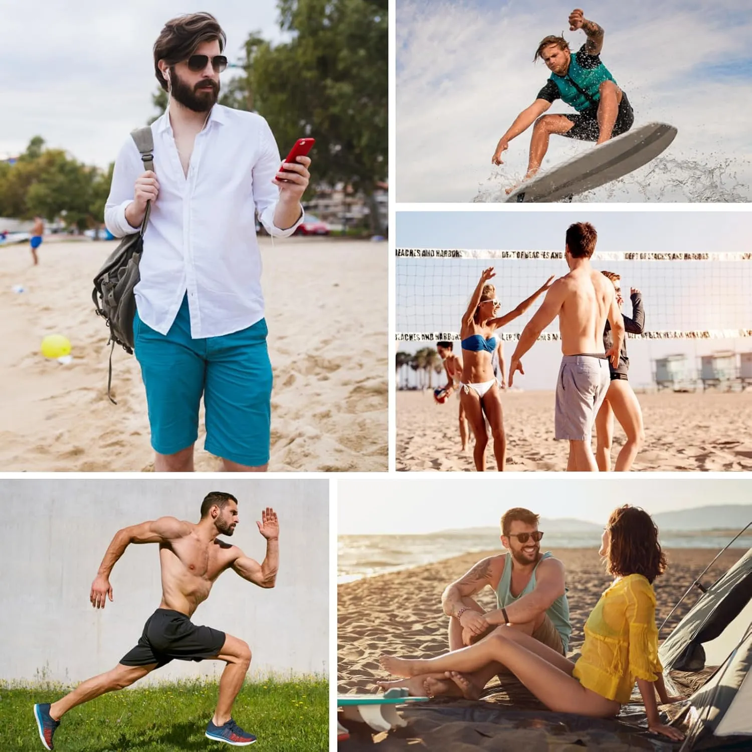 Arcweg Mens Swim Trunks with Compression Liner 9” Men Beach Board 2 in 1 Bathing Suit with Zipper Pockets, Quick Dry