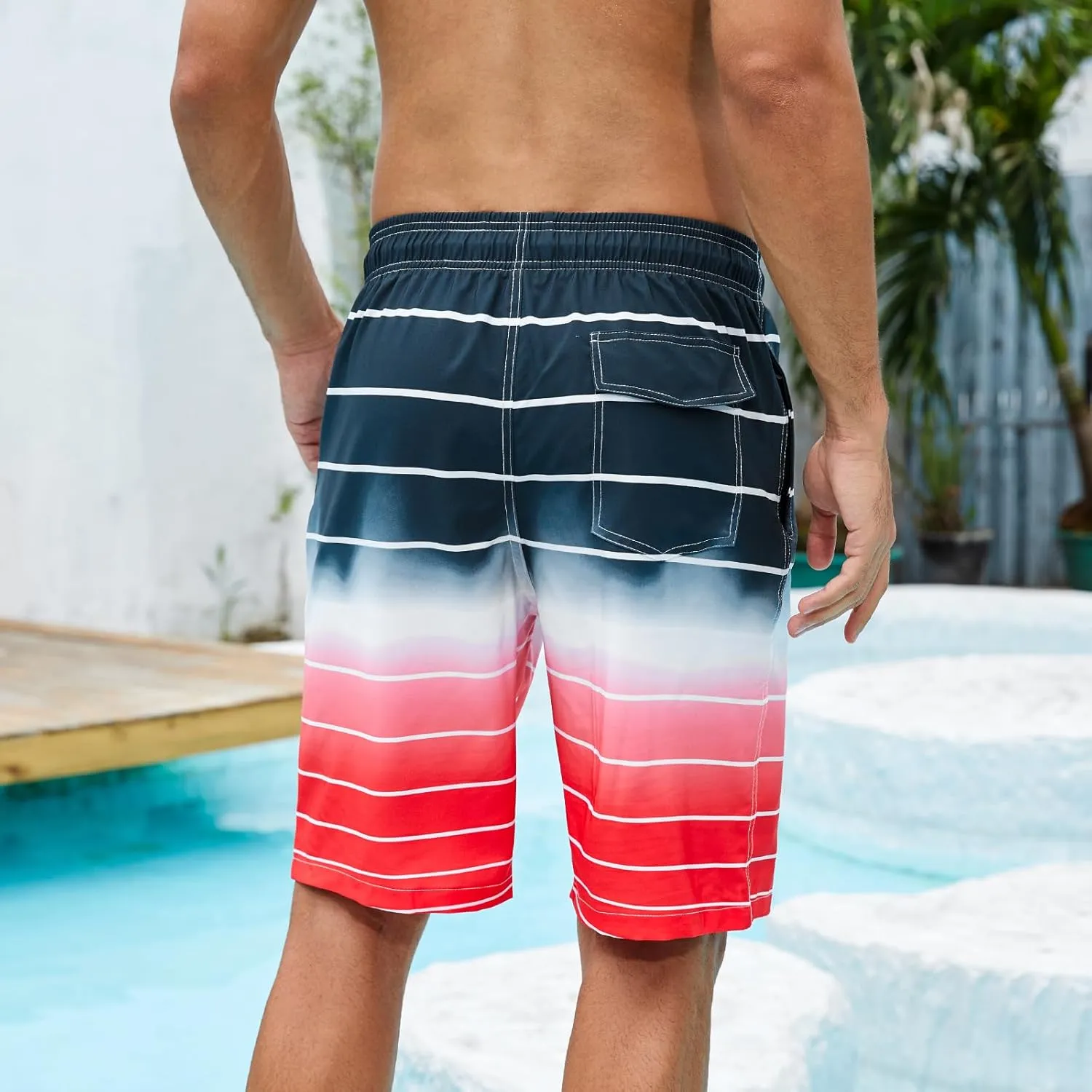 Arcweg Mens Swim Trunks with Compression Liner 9” Men Beach Board 2 in 1 Bathing Suit with Zipper Pockets, Quick Dry