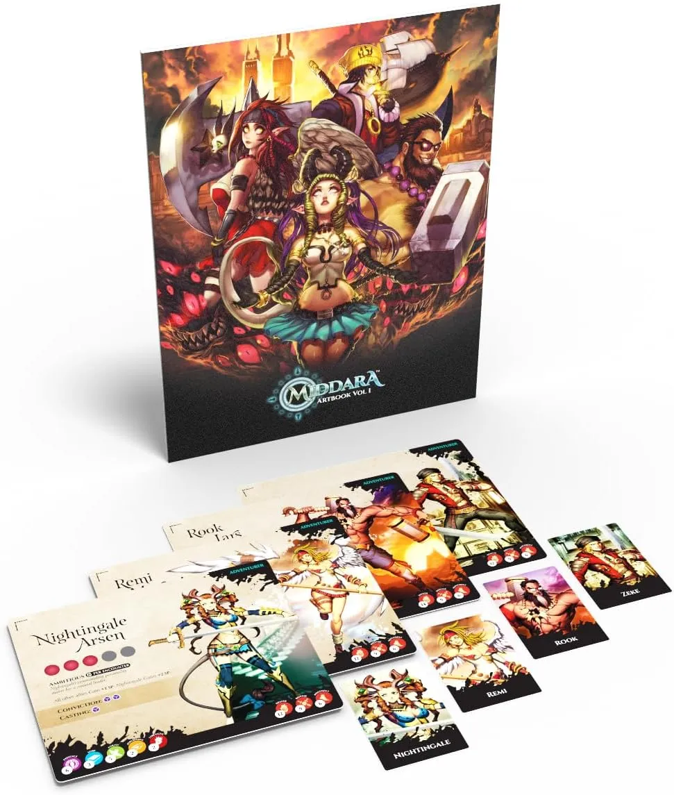 Art Book Volume 1 - Softcover Fantasy Art Book - Includes 8 Additional Cards Compatible with Middara Unintentional Malum: Act 1 Board Game - Interactive Fantasy Board Game Accessories