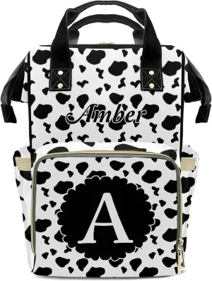 Art Cow Pattern Diaper Bags Customized Mummy Nursing Casual Daypack Hiking Camping Baby Bags for Mom