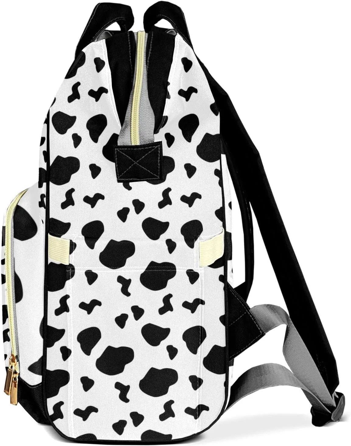 Art Cow Pattern Diaper Bags Customized Mummy Nursing Casual Daypack Hiking Camping Baby Bags for Mom