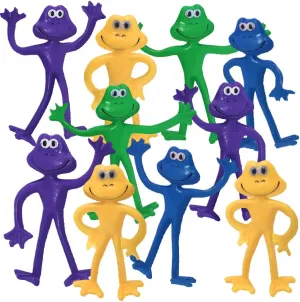 ArtCreativity Bendable Frog Figures, Set of 12, Bendable Toys for Kids, Animal Party Favors for Boys and Girls, Stress Relief Fidget Toys for Kids, Easter Basket Stuffers, and Pinata Fillers