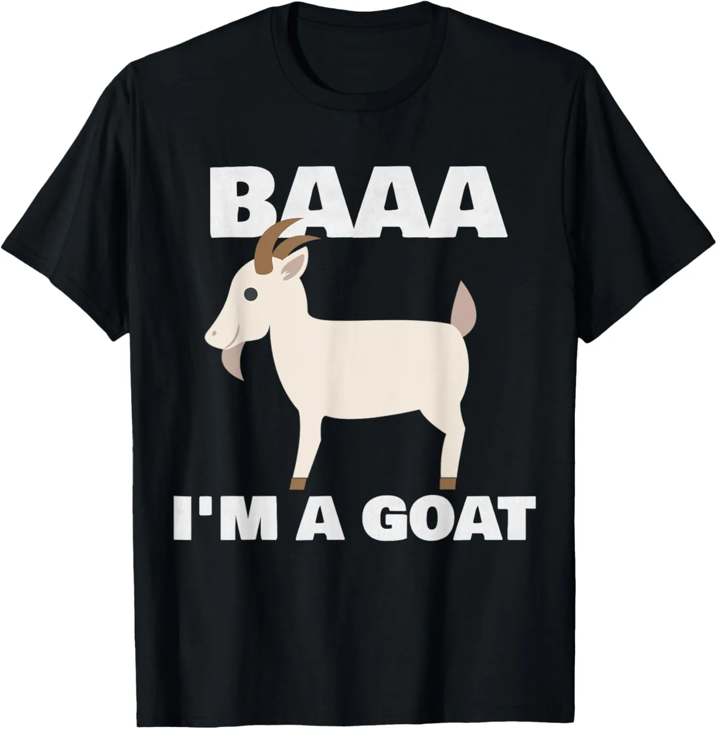 Baa I'm A Goat Costume Animal Funny Halloween Party Goat T-Shirt