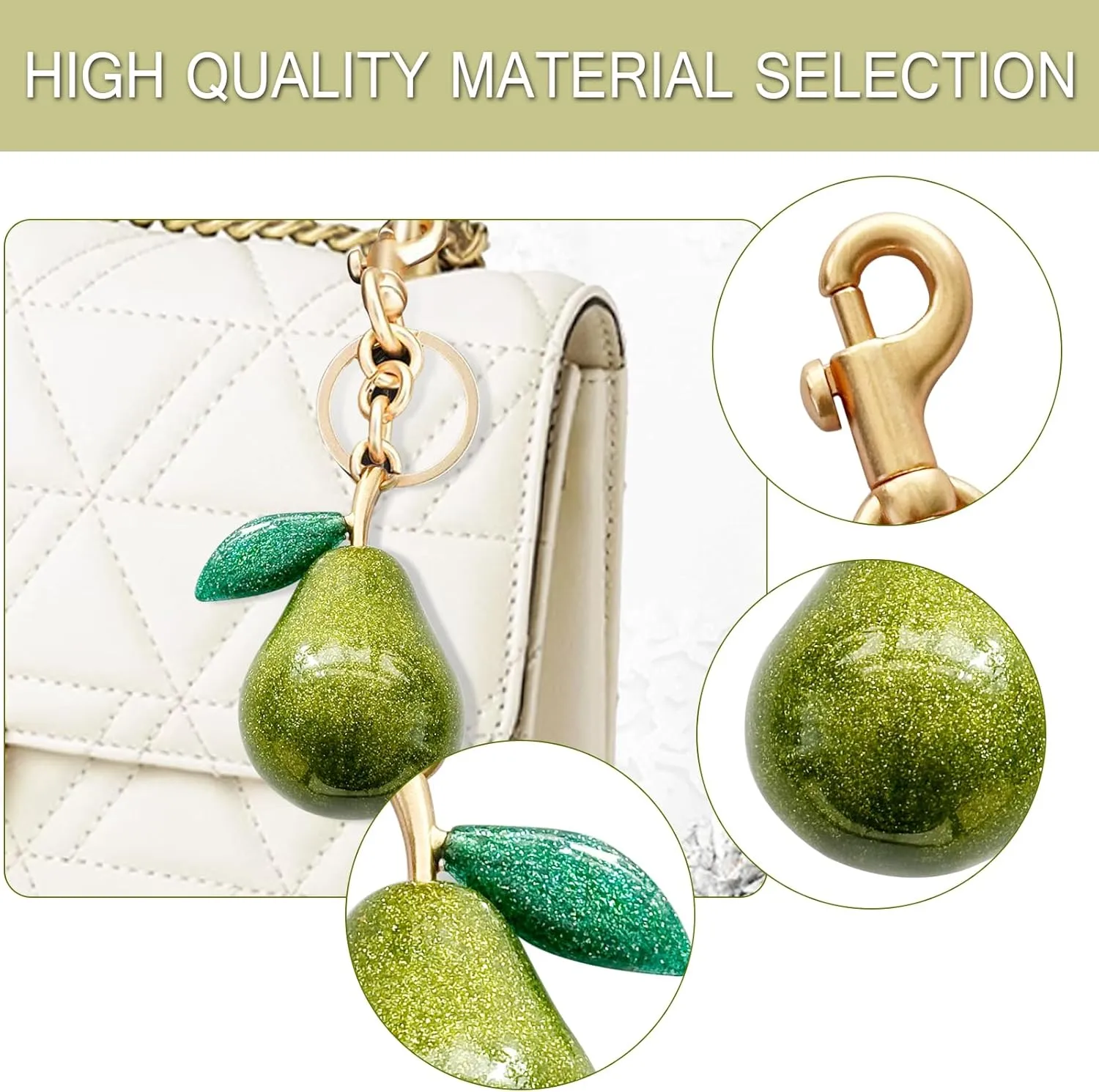 Bag Charm Purse Charms Keychain-Cute Fruit Bag Charms-Handbag Charm Accessories