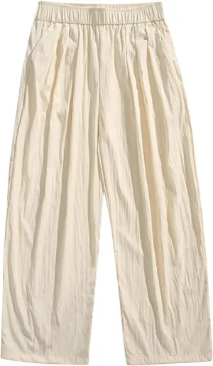 Baggy Sweatpants Men Casual Wide Leg Sweatpants Open Bottom Elastic Waist Pants Fashion Comfy Breathable Trousers