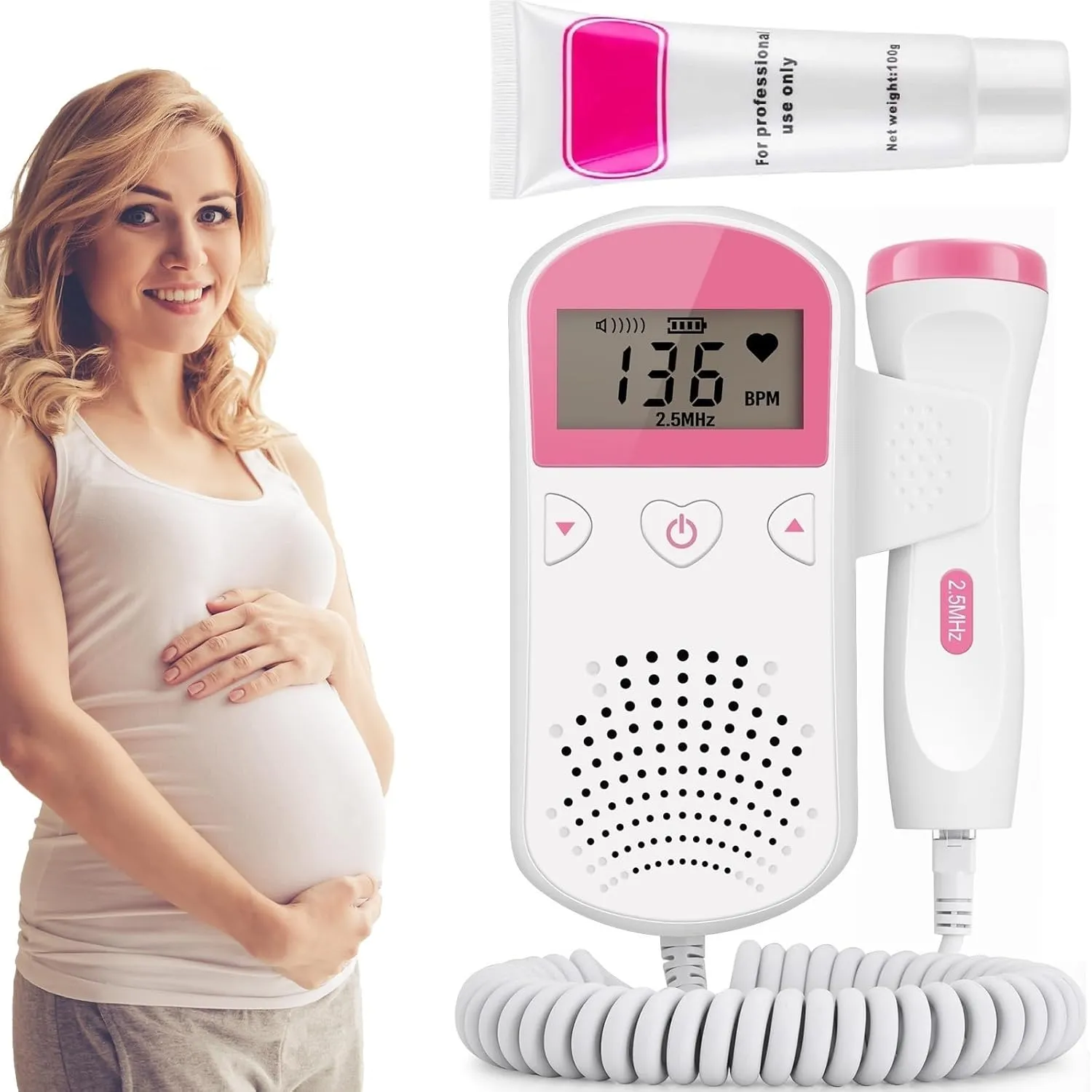 Bags for Baby Monitor Pregnancy,Portable Doppler Fetal Heart Rate Monitor for Home Use A05