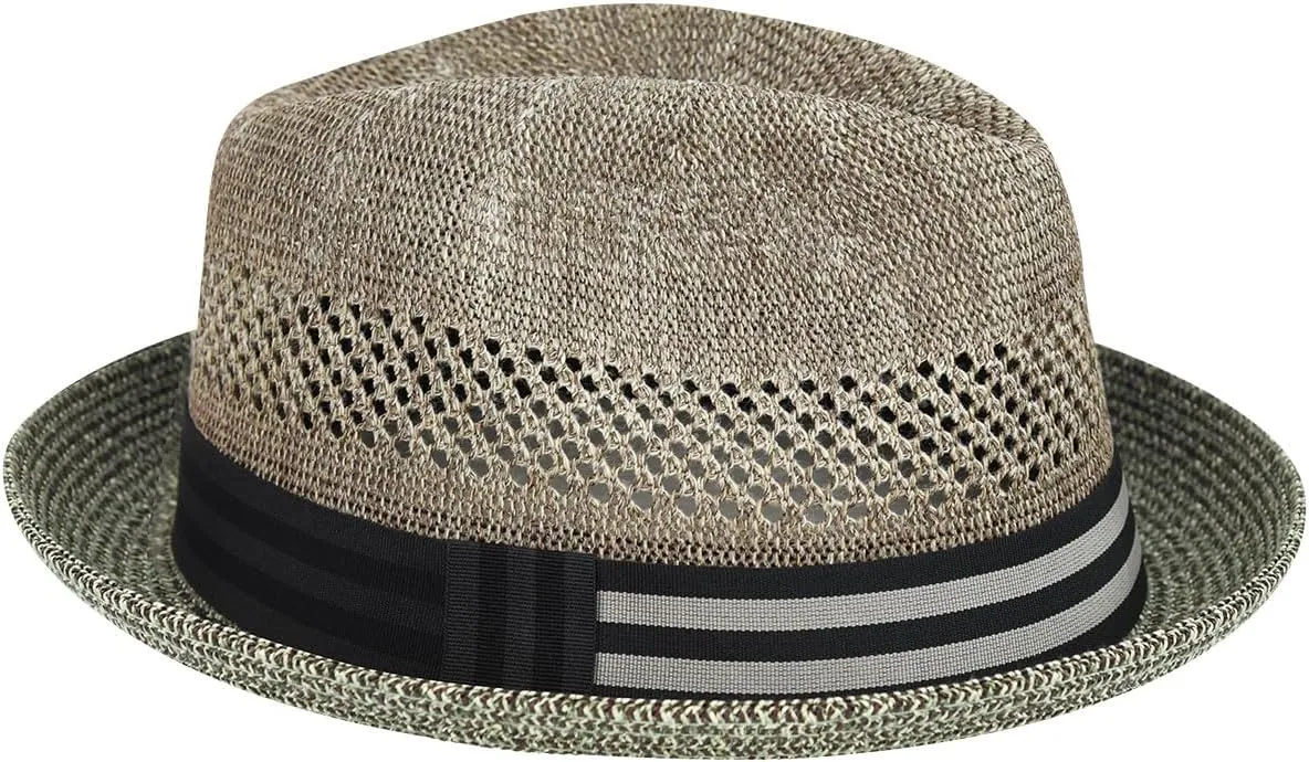Bailey of Hollywood Men's Berle Fedora Trilby Hat with Striped Band