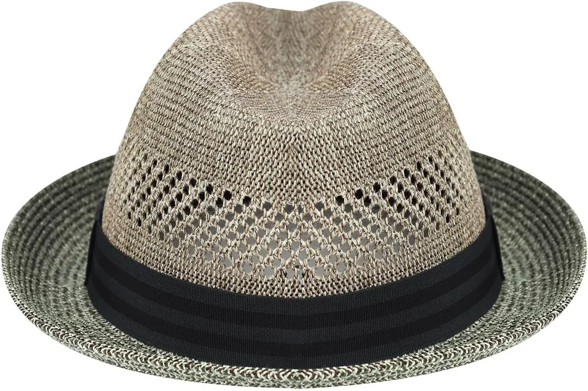 Bailey of Hollywood Men's Berle Fedora Trilby Hat with Striped Band