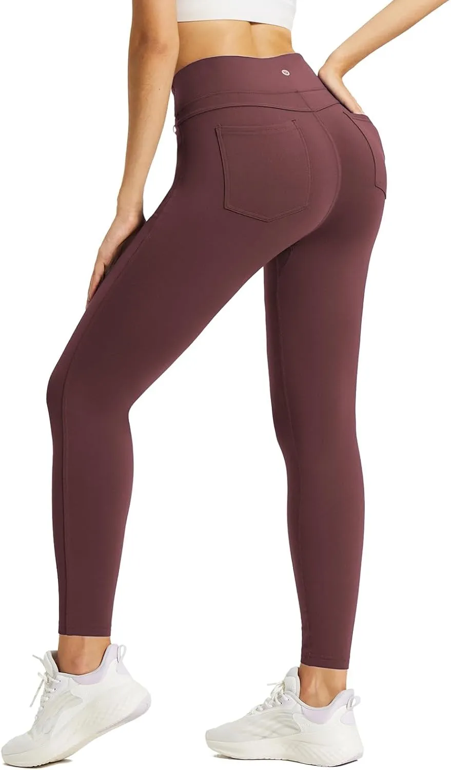 baleaf Jeggings for Women Fleece Lined Pants Thermal Warm Winter High Waisted Leggings 4 Pockets Waterproof Running Tights