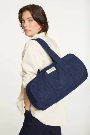 Ballu the small duffel bag - Upcycled raw denim