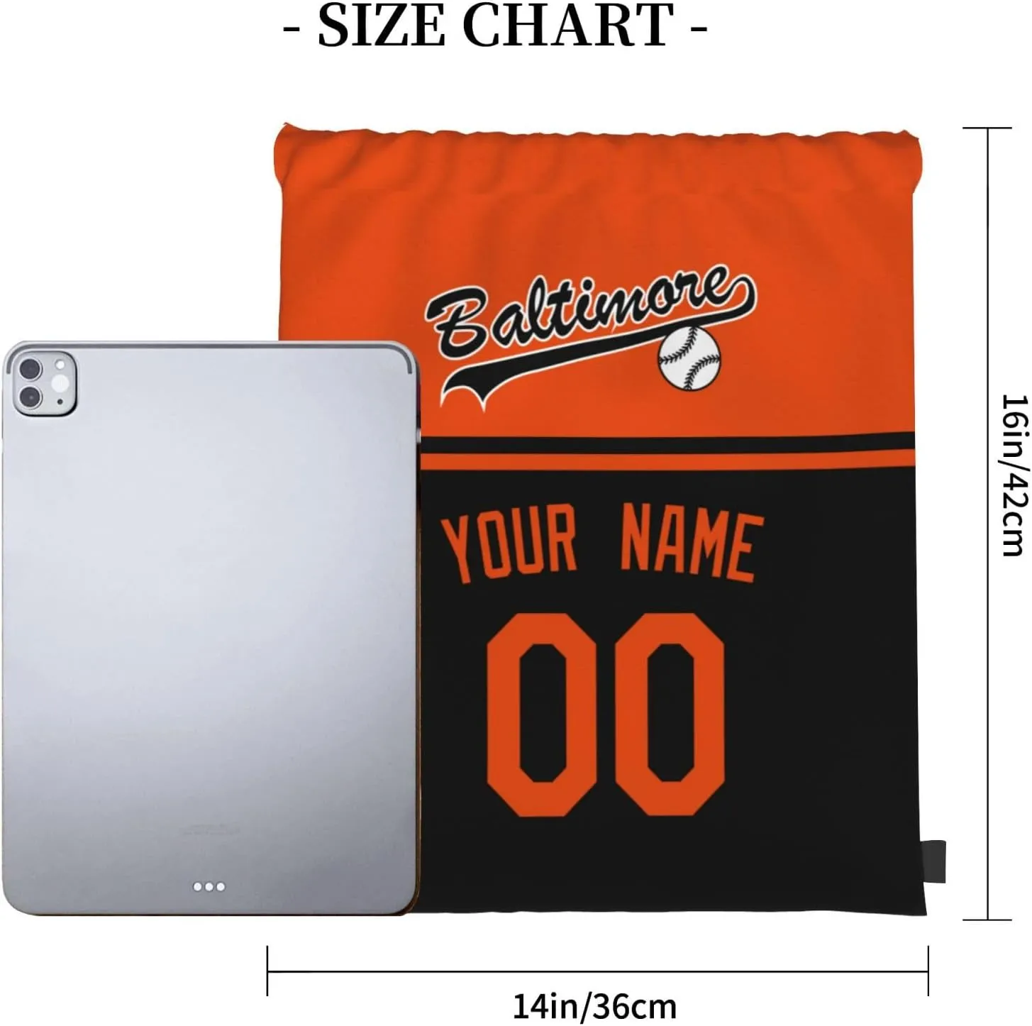 Baltimore Bags Drawstring Bags Custom Any Name and Number Backpack for Men Gifts