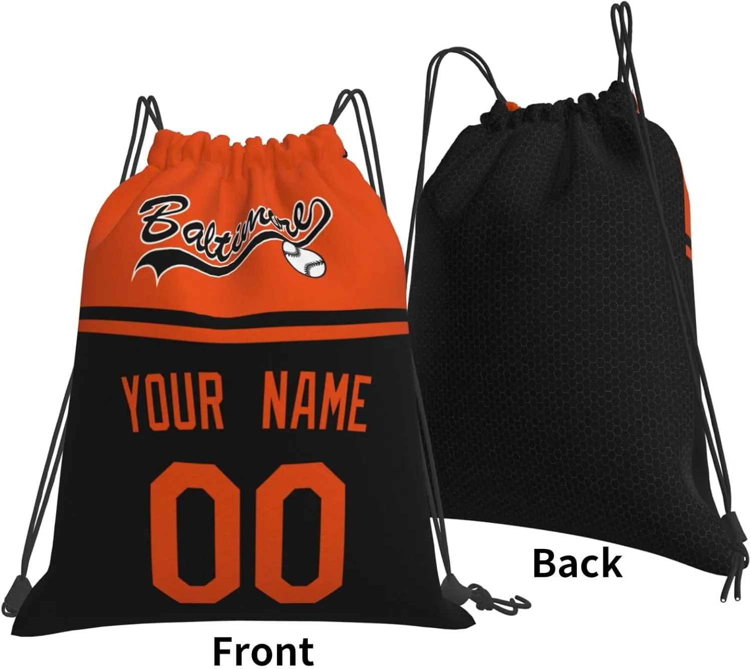 Baltimore Bags Drawstring Bags Custom Any Name and Number Backpack for Men Gifts