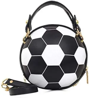 Basketball Shaped Purse Cross Body Bag, Women's Crossbody Bag Handle Tote Messenger Shoulder Bags