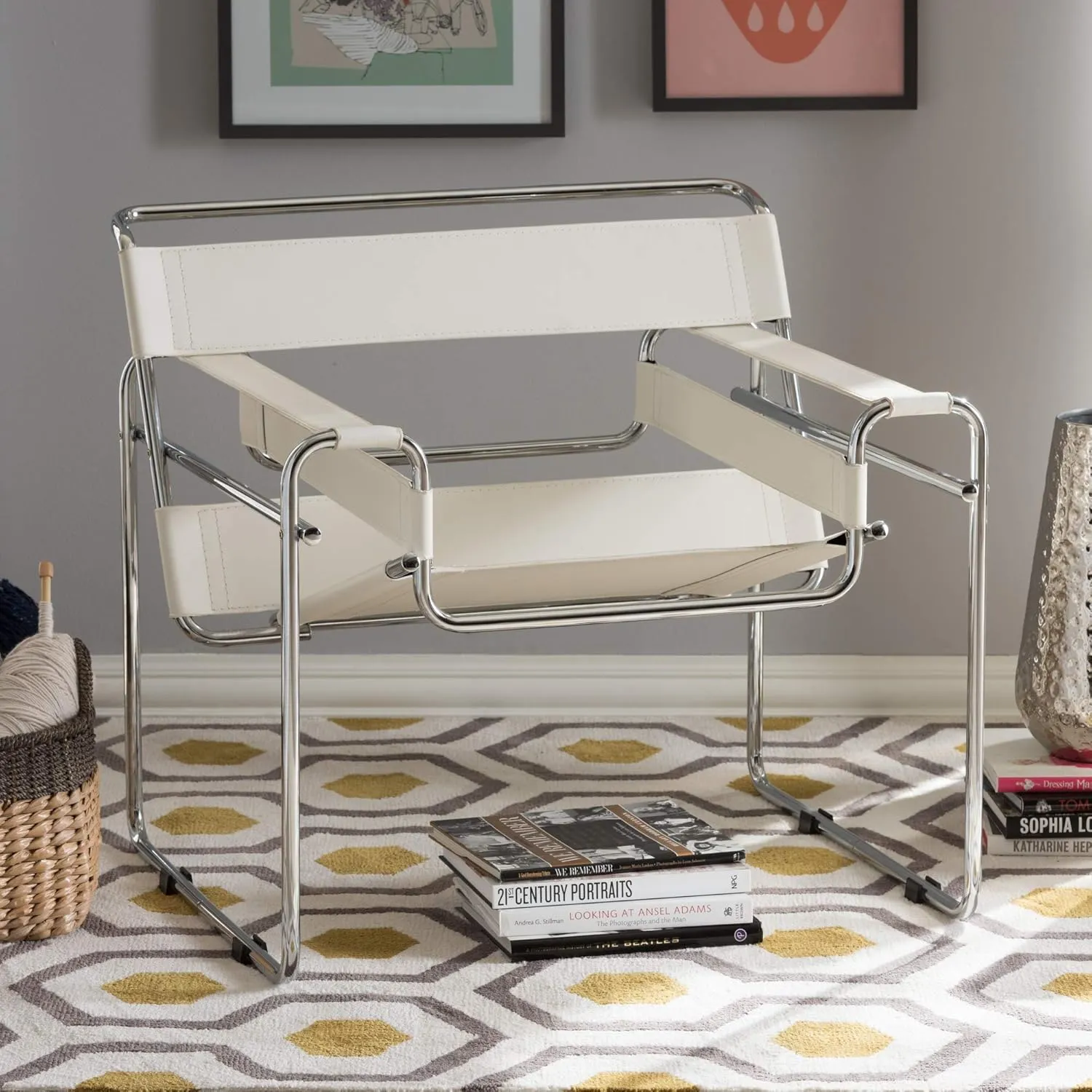Baxton Studio ALC-3001 White Directors-Chairs