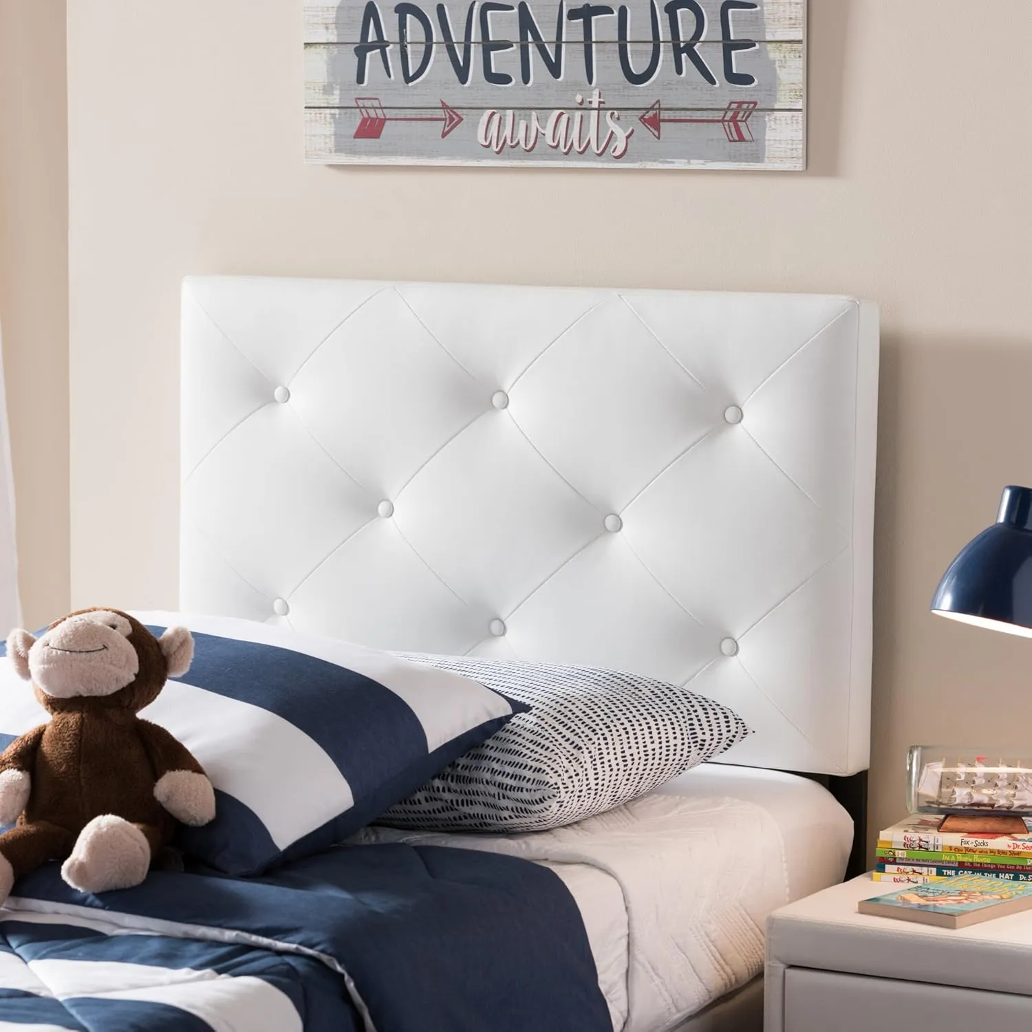 Baxton Studio Baltimore Headboard, Twin, White