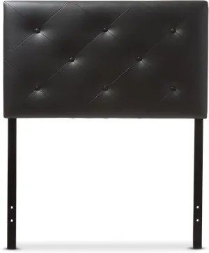Baxton Studio Benoit Headboard, Twin, Black