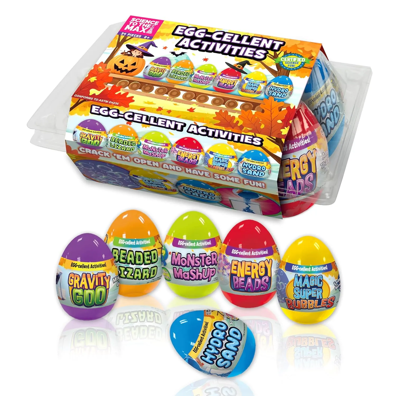 Be Amazing! Egg-cellent Halloween Activities - 6-Pack of Spooky Science Experiments for Kids 8  | Egg-Shaped STEM Activity Kit for Boys and Girls