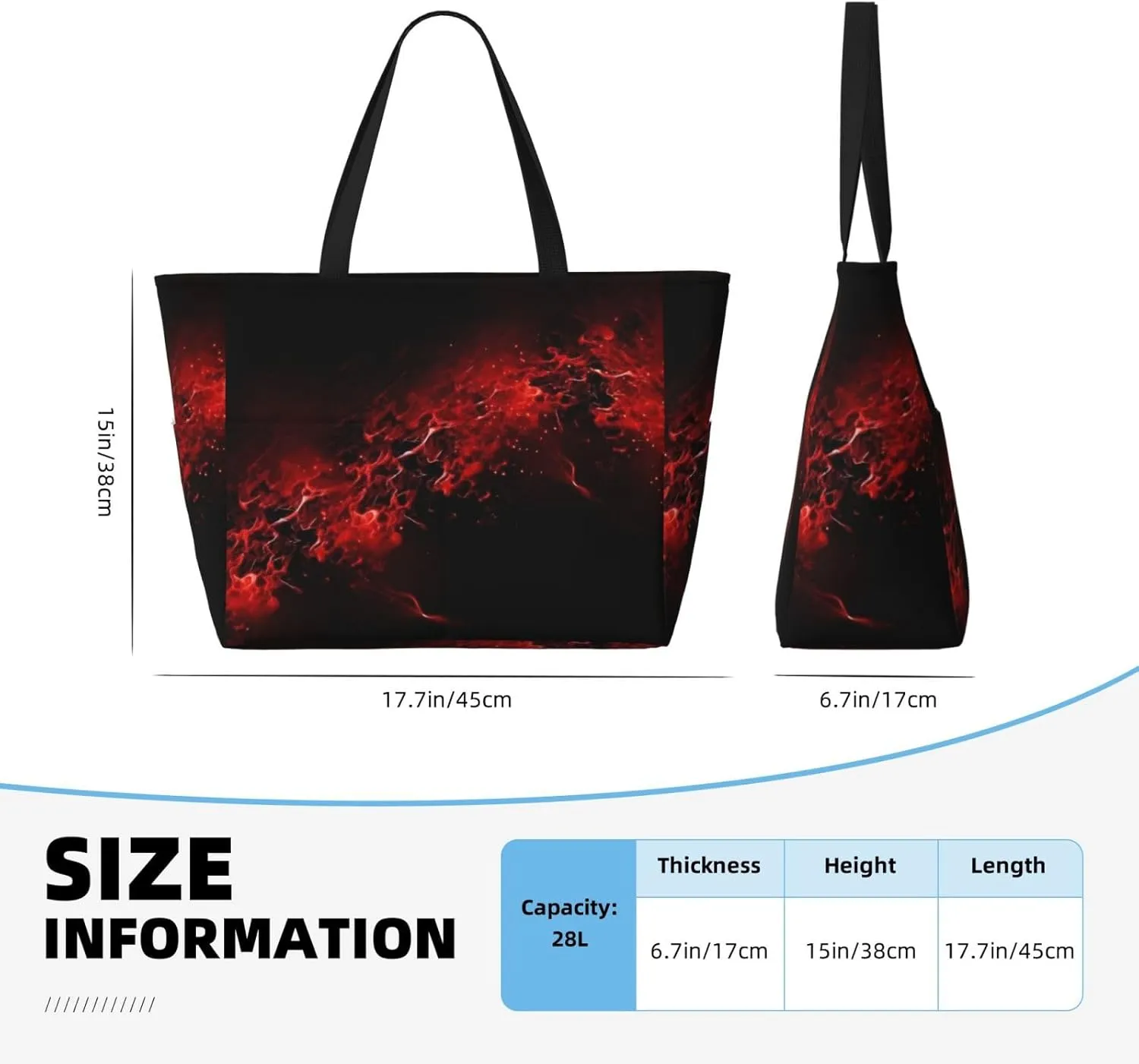 Beach Bag For Women, Large Capacity Beach Tote Pool Bags Waterproof With Zipper, For Travel Vacation Gym