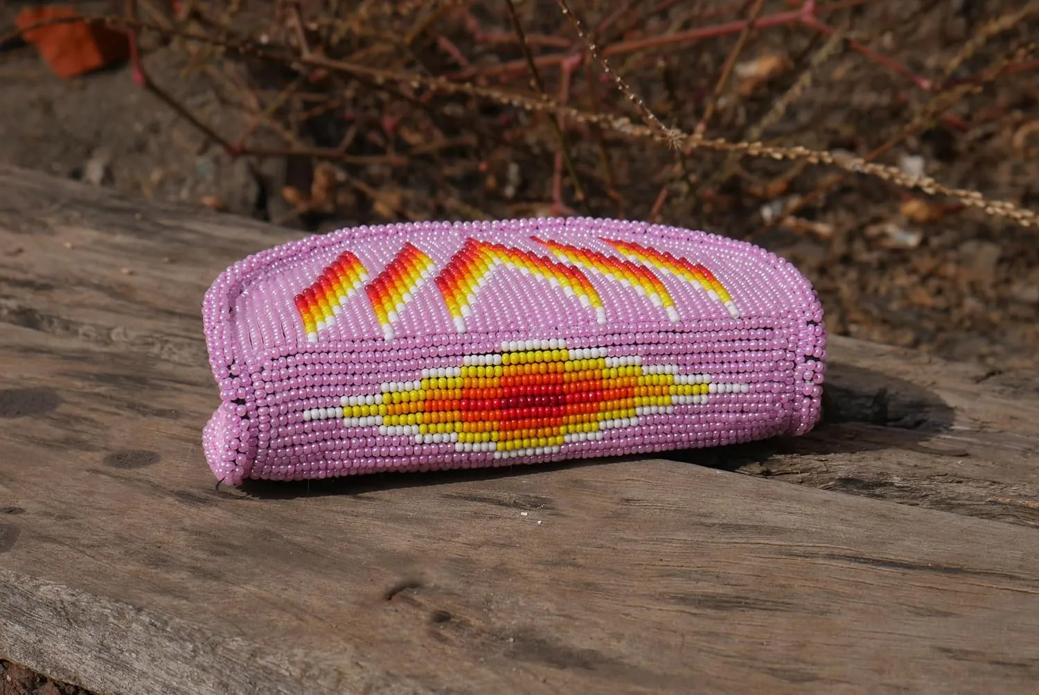 Beaded Coin Purse, Change Purse For Women, Zippered Change Pouch Wallet, Small Leather Pouch, designer key pouch (Baby Pink)