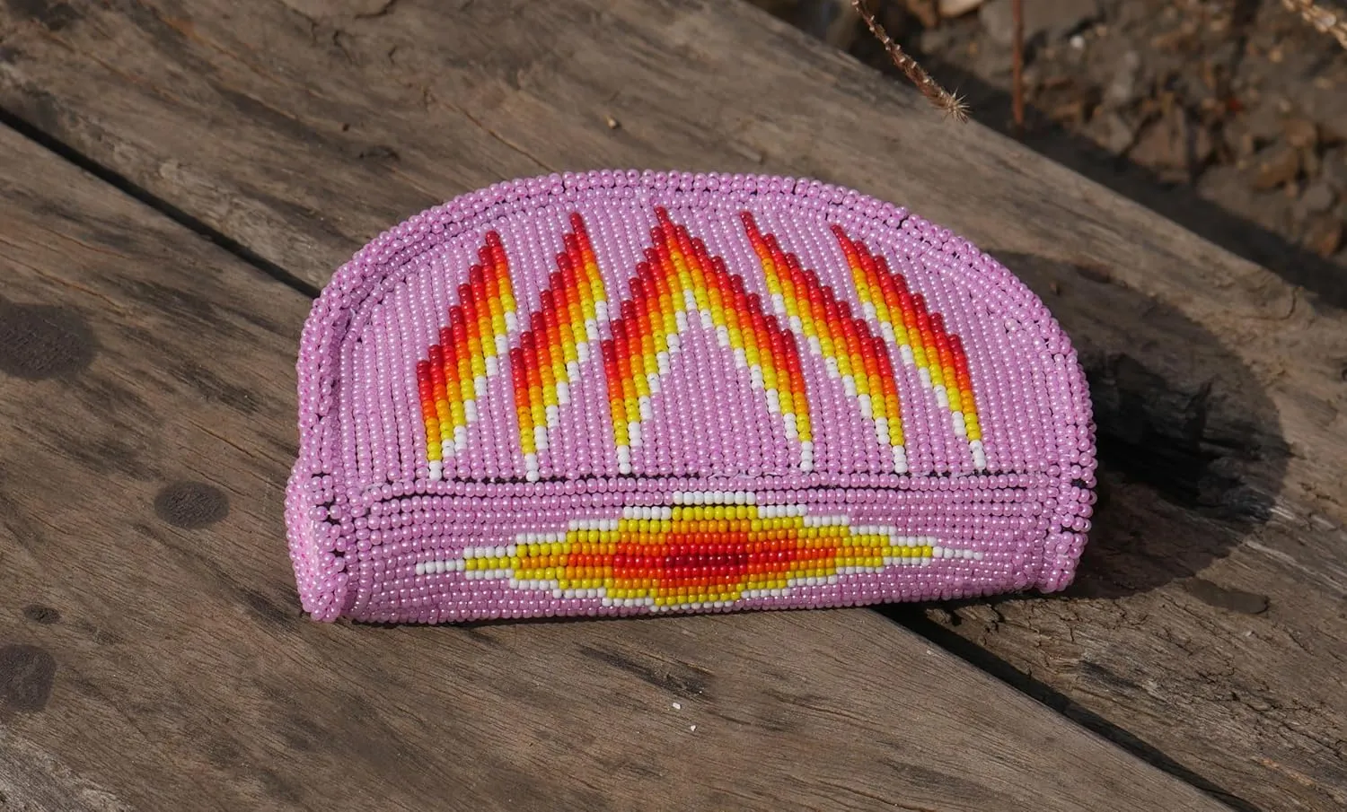 Beaded Coin Purse, Change Purse For Women, Zippered Change Pouch Wallet, Small Leather Pouch, designer key pouch (Baby Pink)
