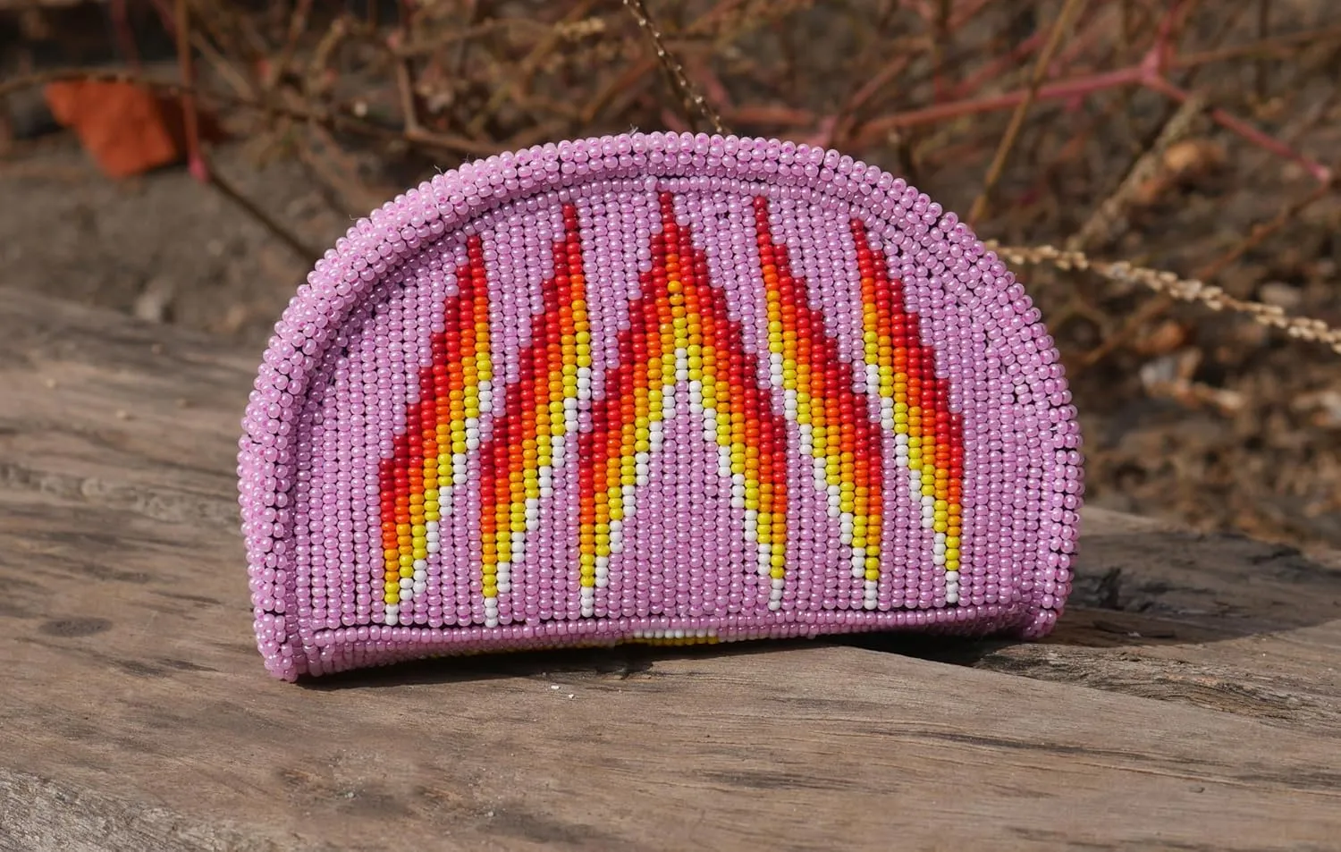 Beaded Coin Purse, Change Purse For Women, Zippered Change Pouch Wallet, Small Leather Pouch, designer key pouch (Baby Pink)