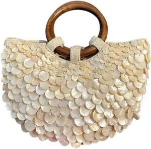 Beaded Handbag,Shell Purse,Beaded Bag,Purses For Women，Suitable For Parties, Holidays And Weddings.