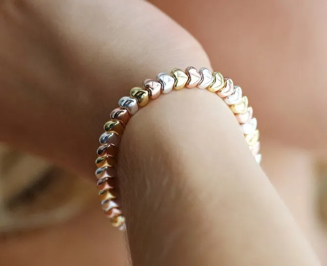 Beaded Hearts Bracelet