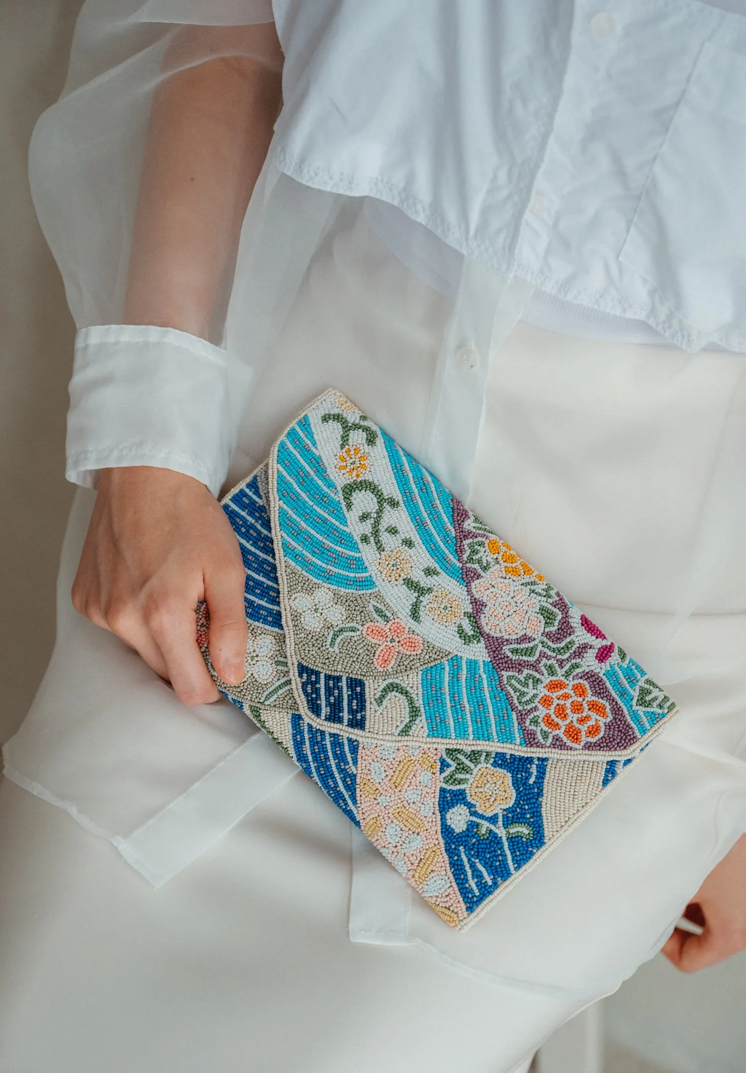 Beautiful Batik Beaded Handbag (Preorder)