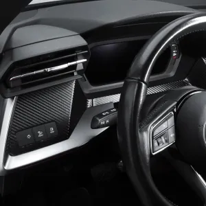 BETTERHUMZ Car Interior Console Dashboard Panel Trim Compatible with Audi A3 8Y S3 RS3 Sportback 2021-2025 for Alcantara Driver Side Panel Sticker Car Interior Molding Accessories (Carbon)