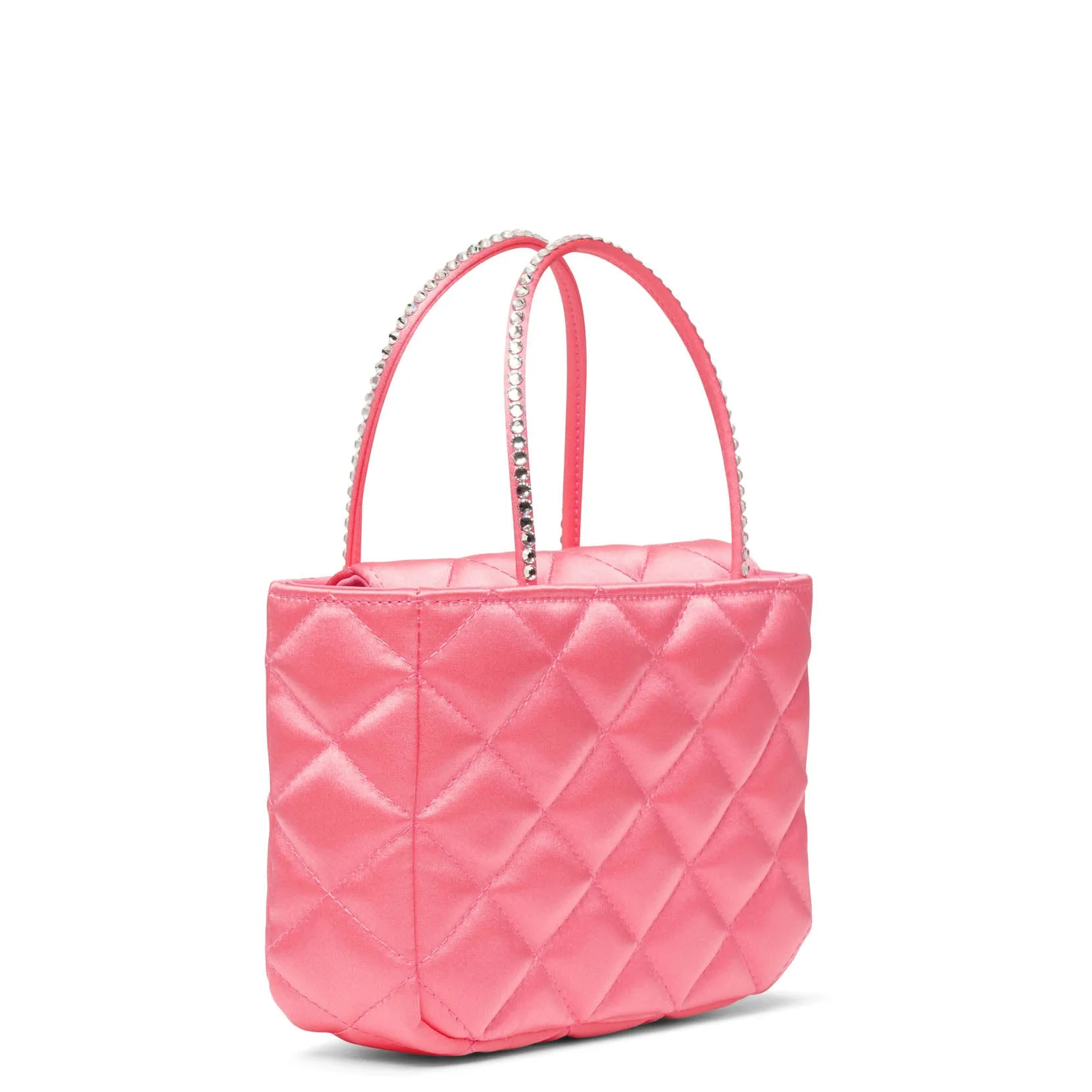 Betty pink satin tote bag