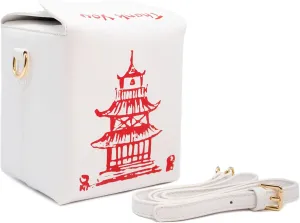 Bewaltz Fun Shape Purse Handbag, Statement Chinese Takeout Box To-Go Dine Out Red White