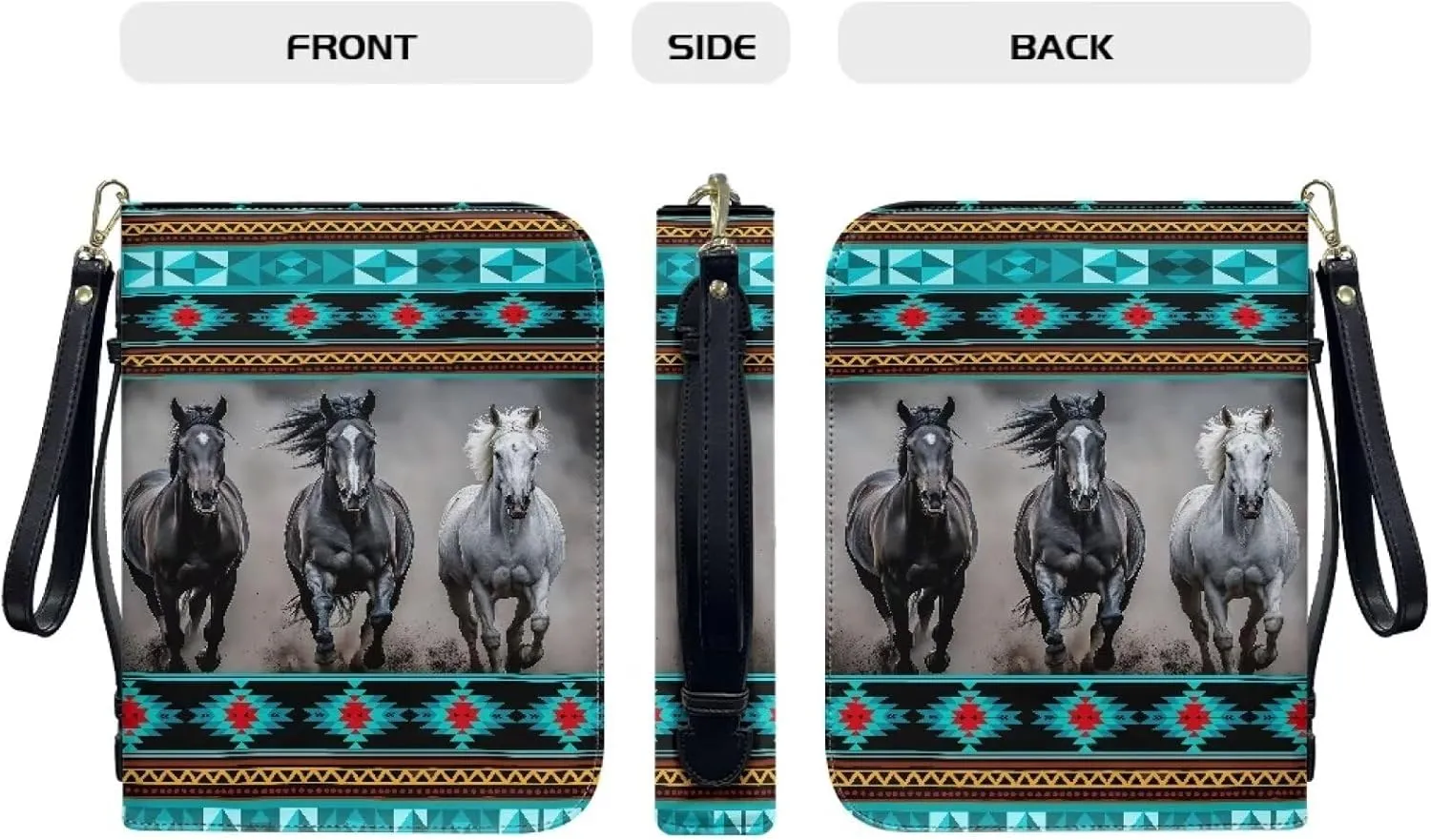 Bible Cover Carrying Book Case Church Bag Bible Protective with Handle and Ribbon Gift for Lady Men L-2XL