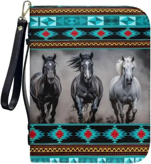 Bible Cover Carrying Book Case Church Bag Bible Protective with Handle and Ribbon Gift for Lady Men L-2XL