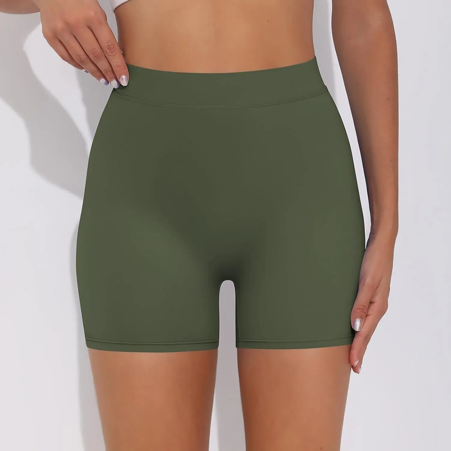 Biker Shorts for Women Women Butt Lifting Shorts Pockets High Waisted Biker Anti Cellulite Up Workout Gym Shorts