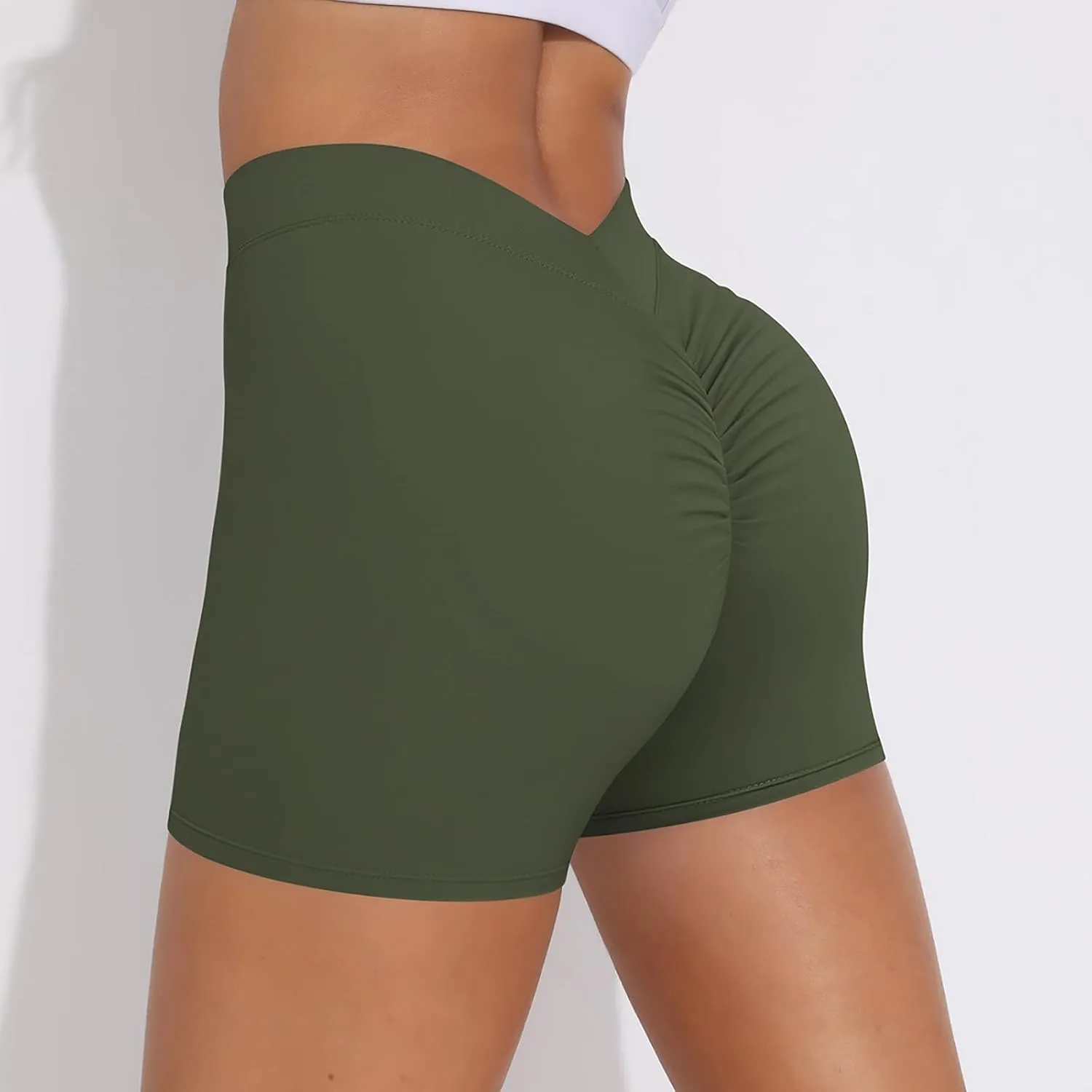 Biker Shorts for Women Women Butt Lifting Shorts Pockets High Waisted Biker Anti Cellulite Up Workout Gym Shorts