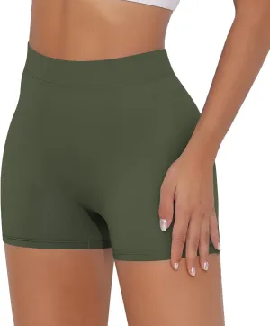 Biker Shorts for Women Women Butt Lifting Shorts Pockets High Waisted Biker Anti Cellulite Up Workout Gym Shorts