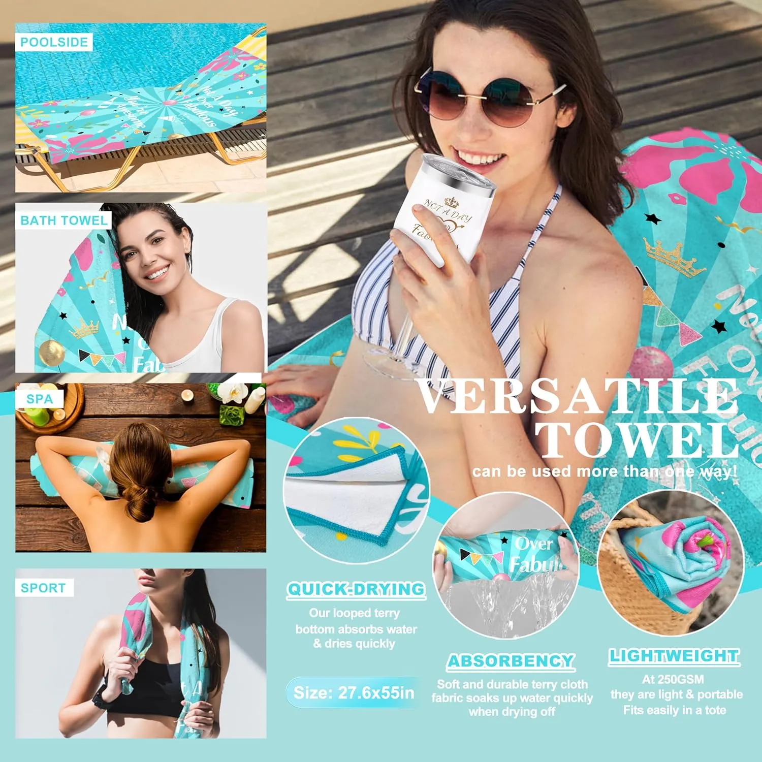 Birthday Gifts for Women, Best Friend Birthday Gifts for Women, Get Well Soon Gift Basket, Ocean Relaxing Spa Gifts Basket Care Package, Birthday Gifts for Woman, Coworkers, Sister, Mom & Wife
