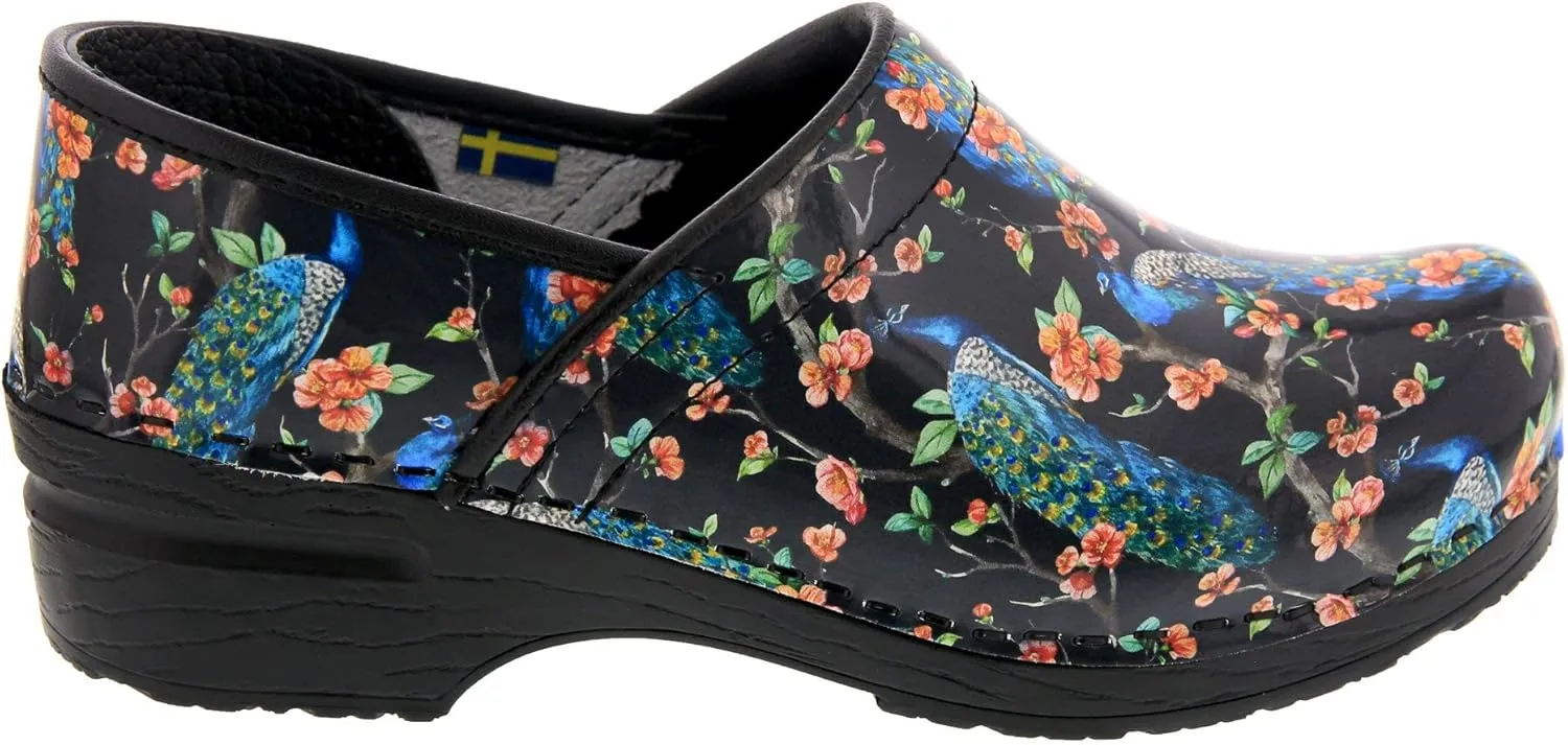 BJORK Swedish Comfort Women's Professional Printed Leather Clogs