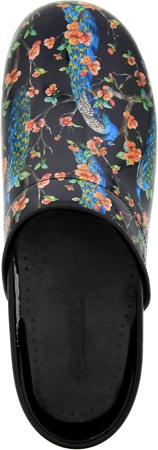 BJORK Swedish Comfort Women's Professional Printed Leather Clogs