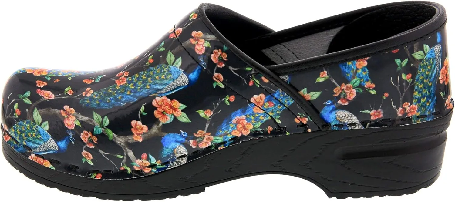 BJORK Swedish Comfort Women's Professional Printed Leather Clogs