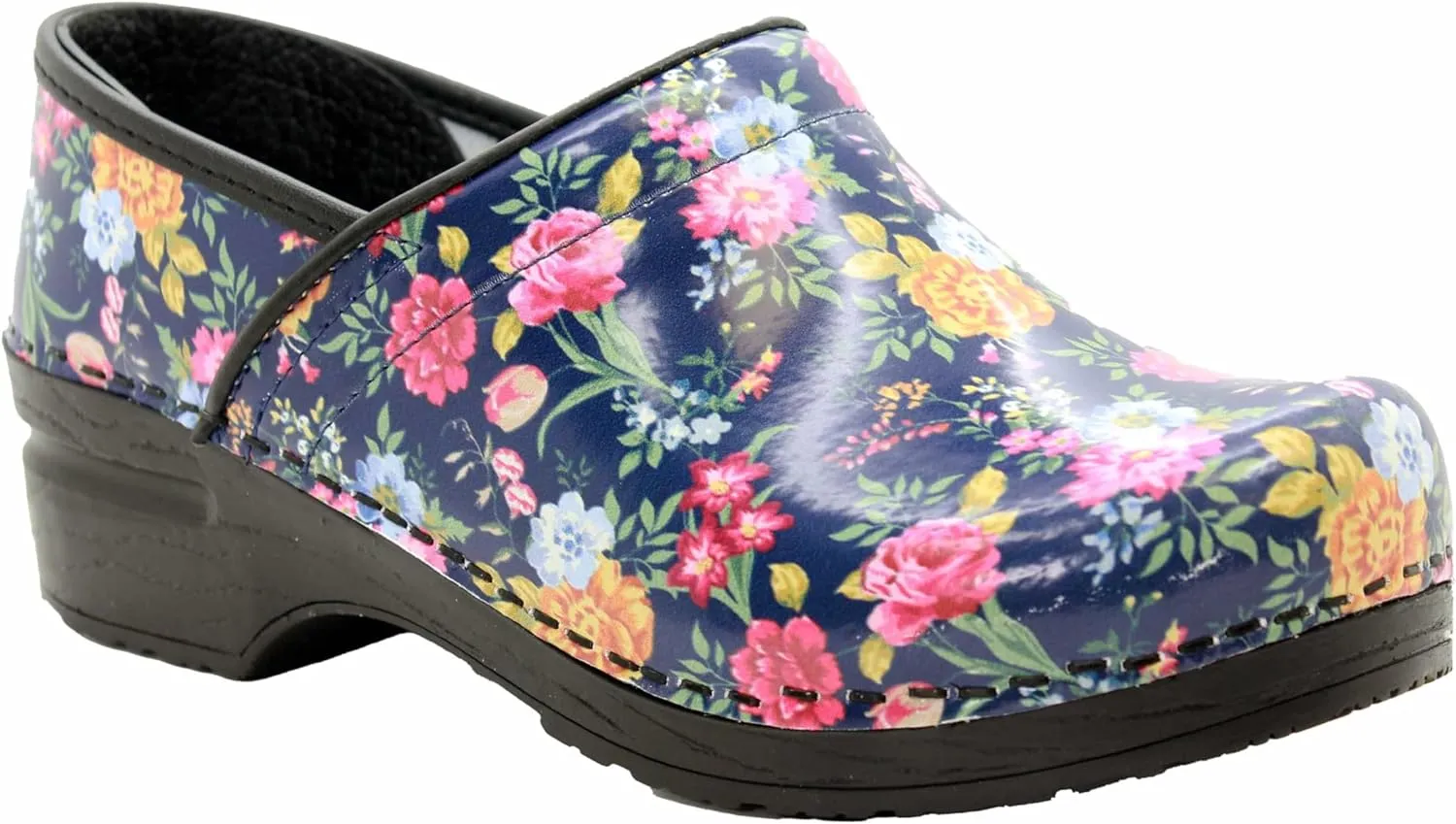 BJORK Swedish Comfort Women's Professional Printed Leather Clogs