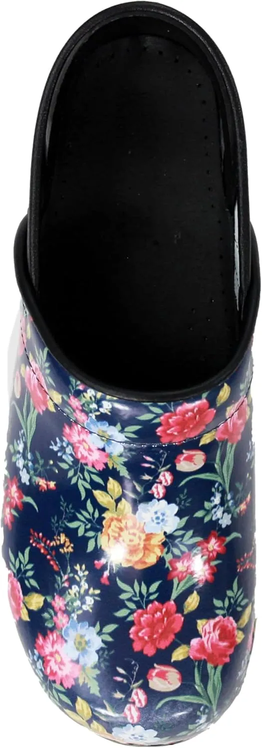 BJORK Swedish Comfort Women's Professional Printed Leather Clogs