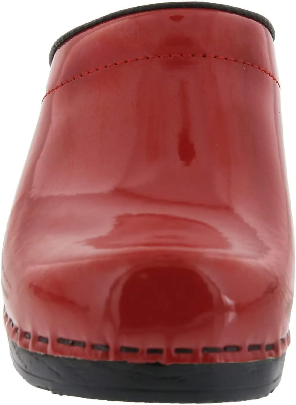 Bjork Women's PU Open Back Leather Clogs