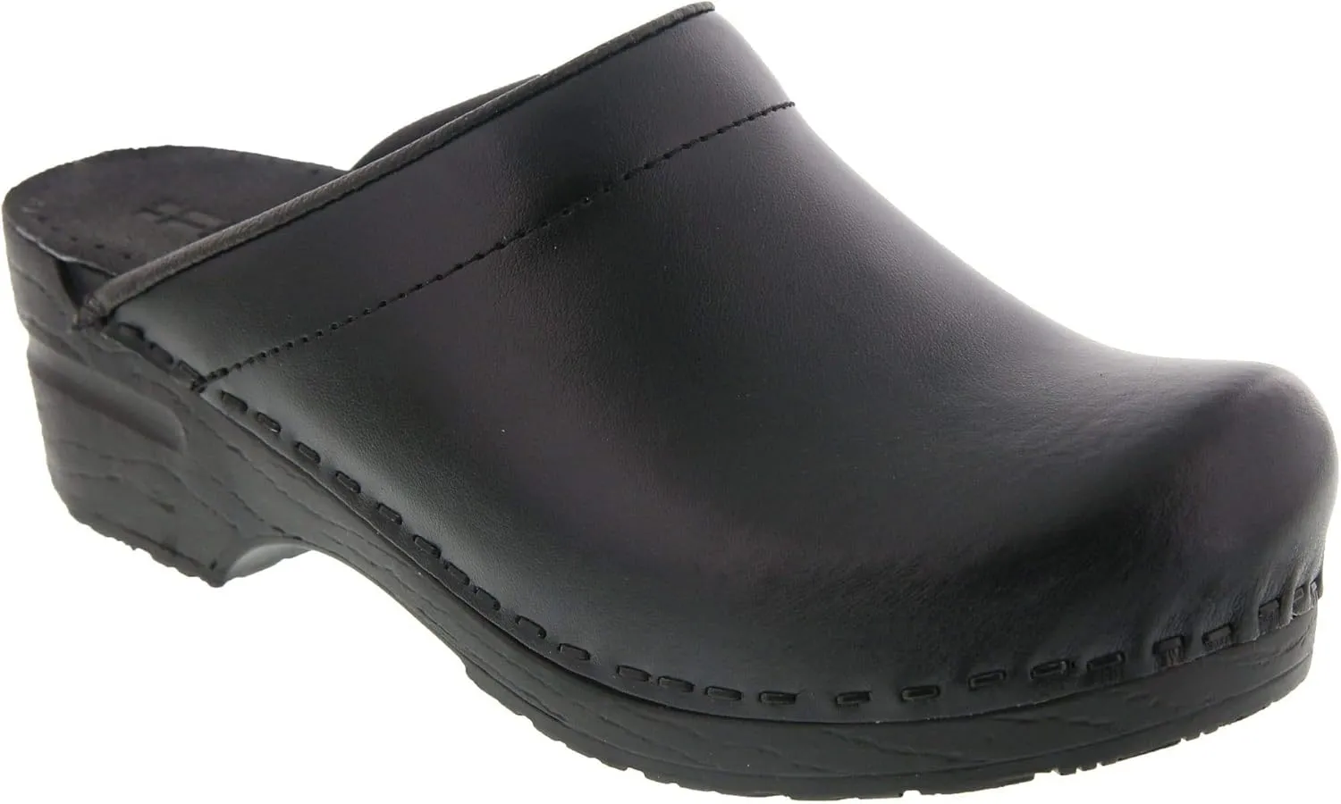Bjork Women's PU Open Back Leather Clogs