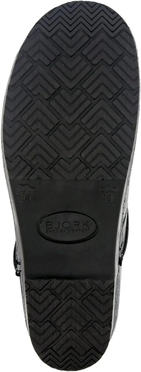 Bjork Women's PU Open Back Leather Clogs