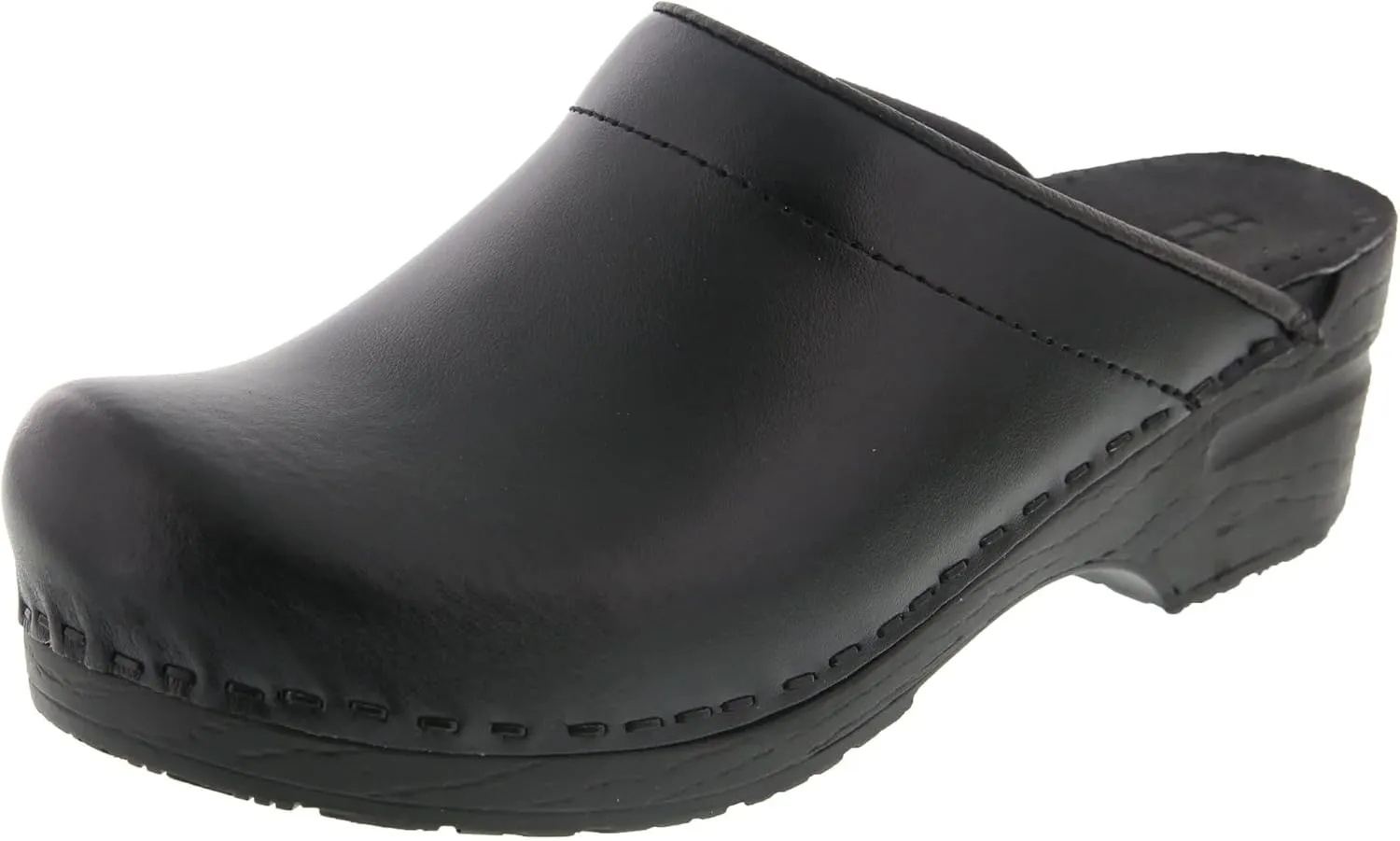Bjork Women's PU Open Back Leather Clogs
