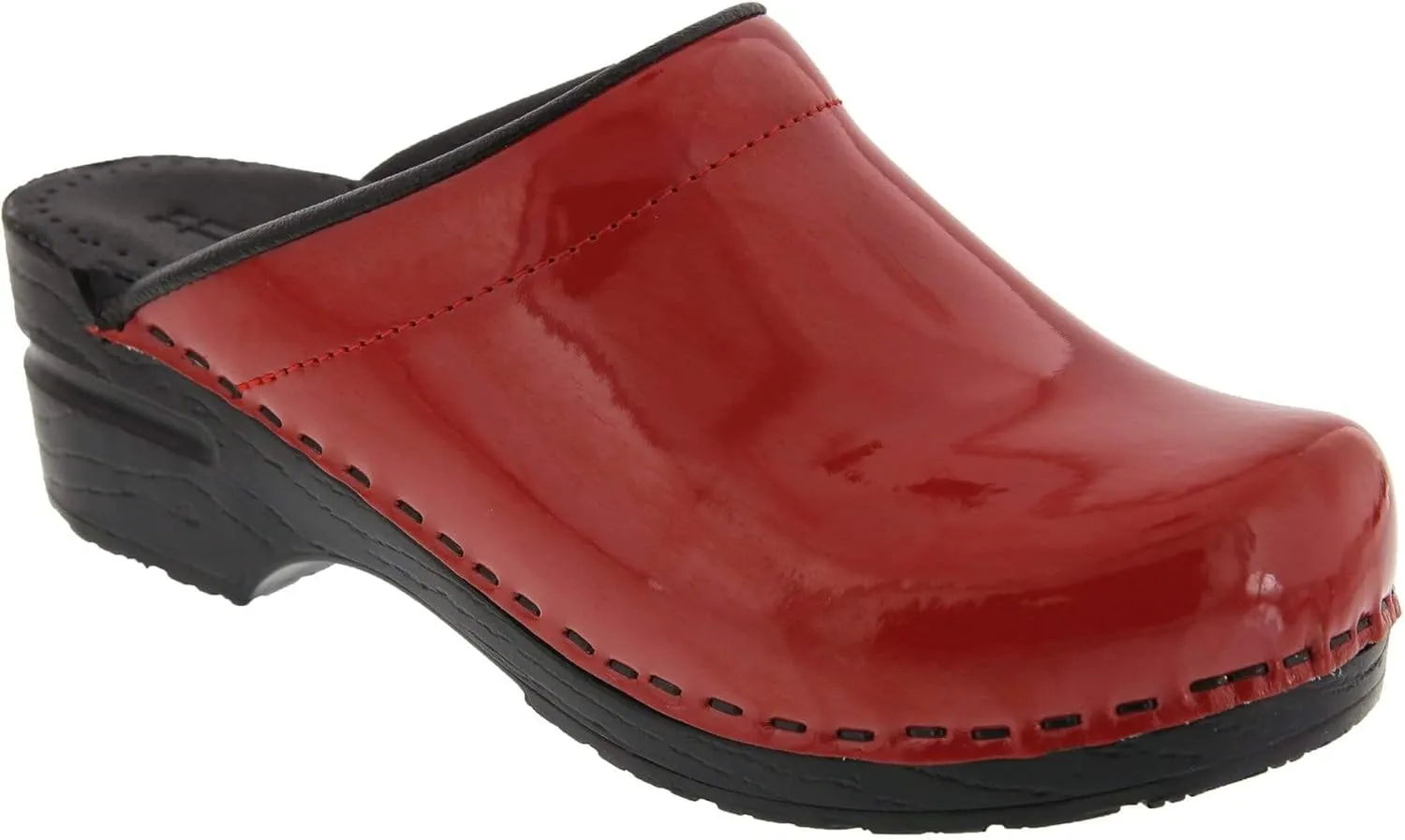 Bjork Women's PU Open Back Leather Clogs