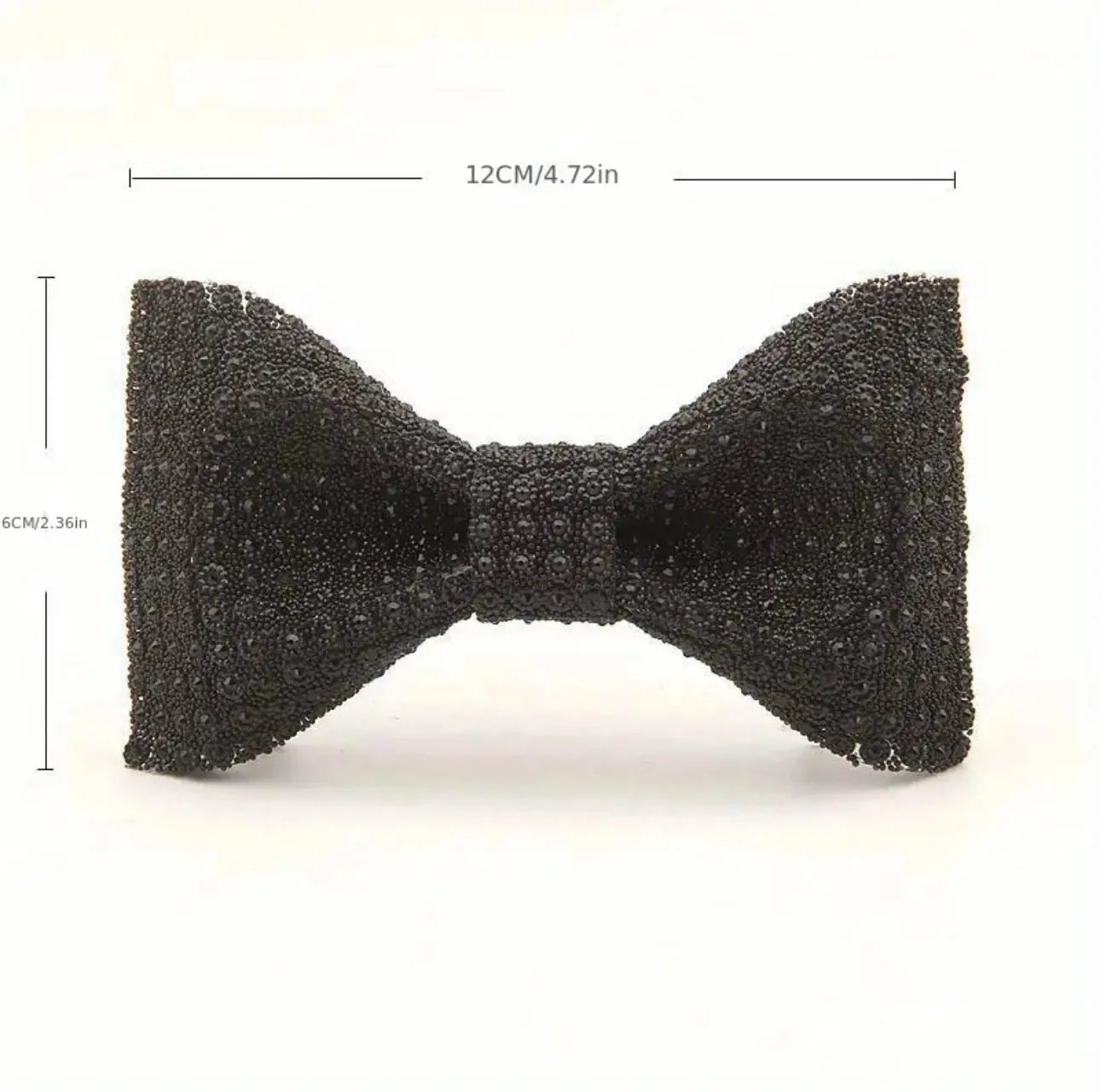 Black Beaded Bowtie